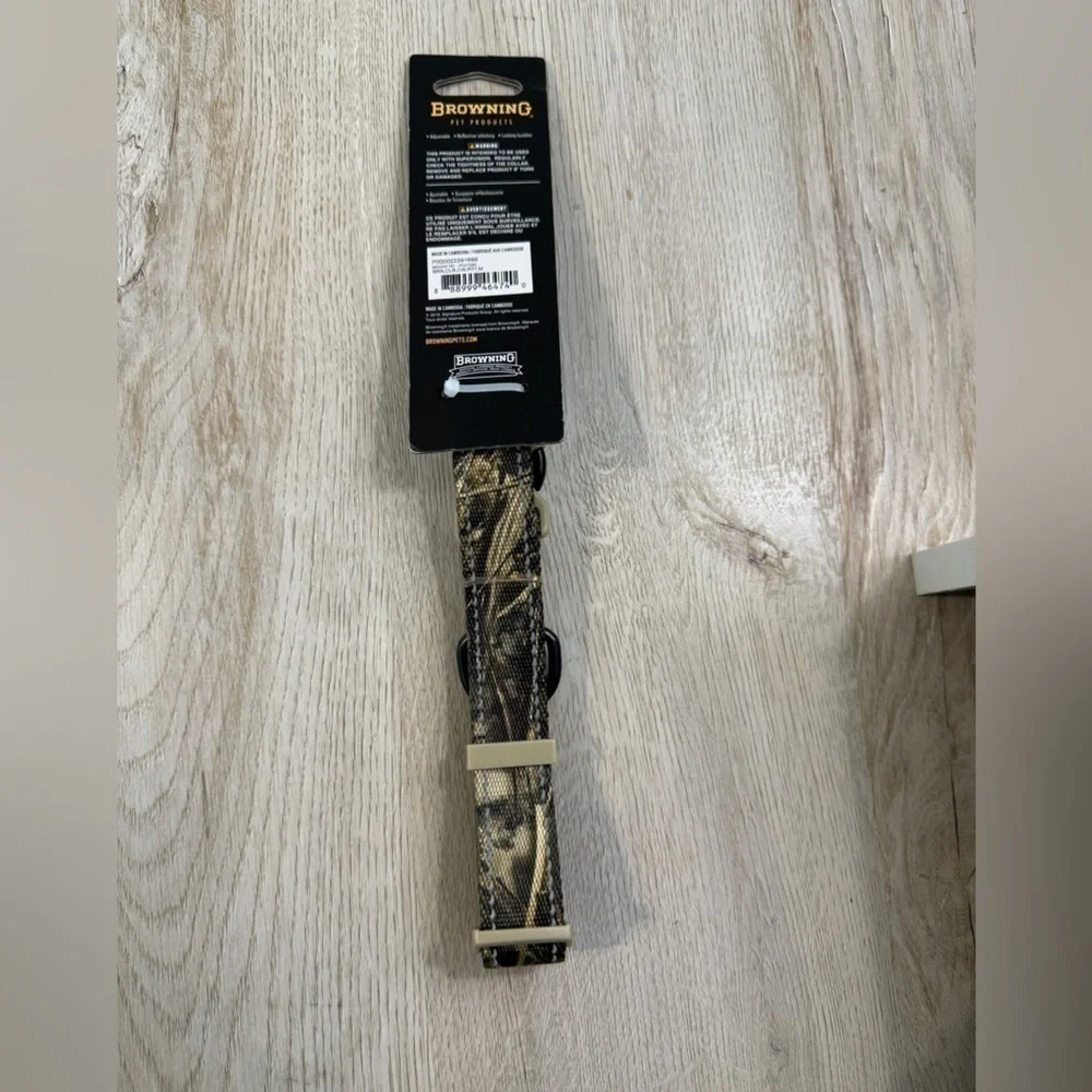 Browning Performance Webbing Pet Collar Fully Adjustable in Realtree MAX7 Medium